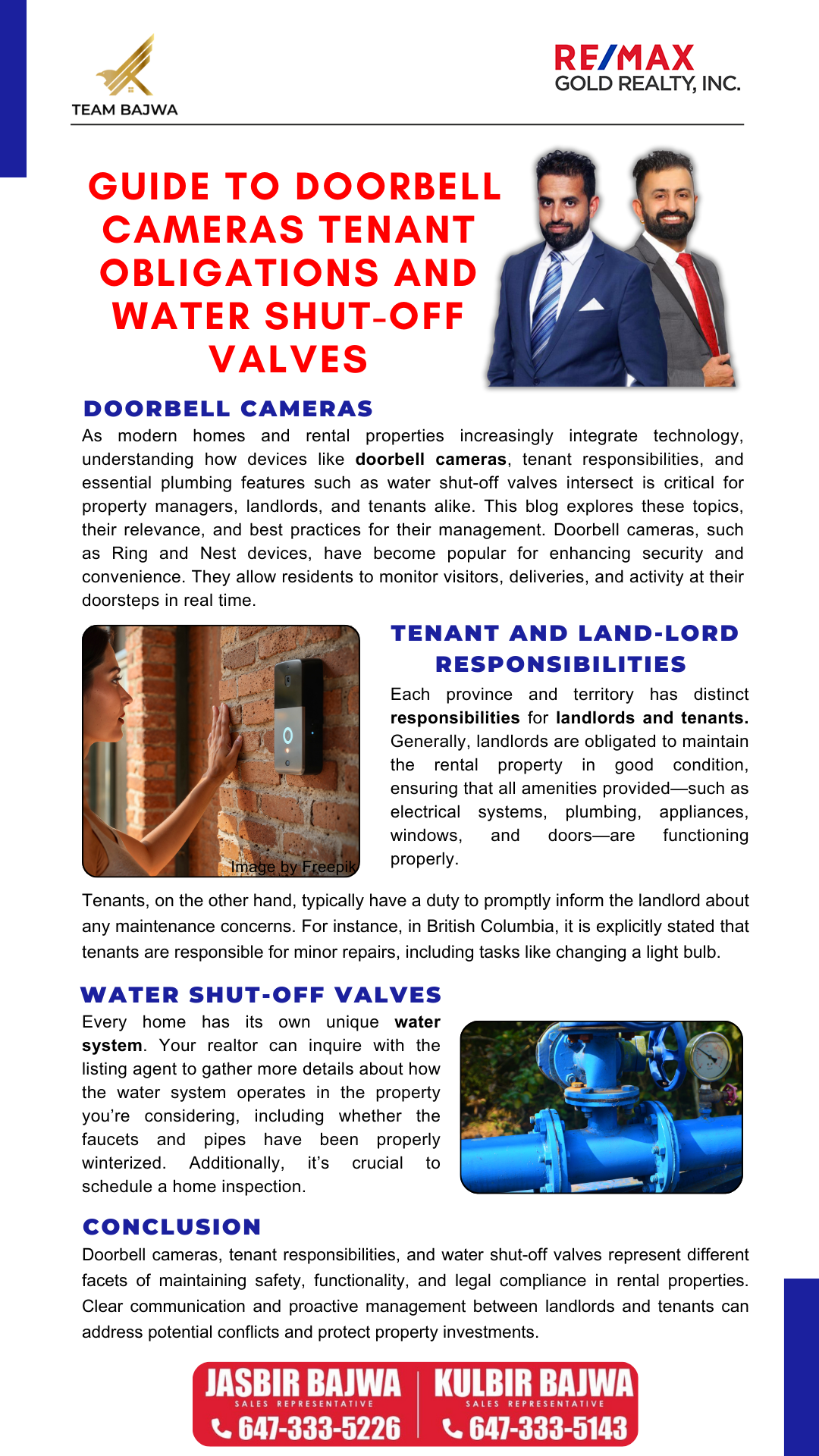 A Comprehensive Guide to Doorbell Cameras, Tenant Obligations, and Water Shut-off Valves